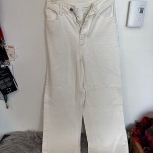 White jeans wide leg